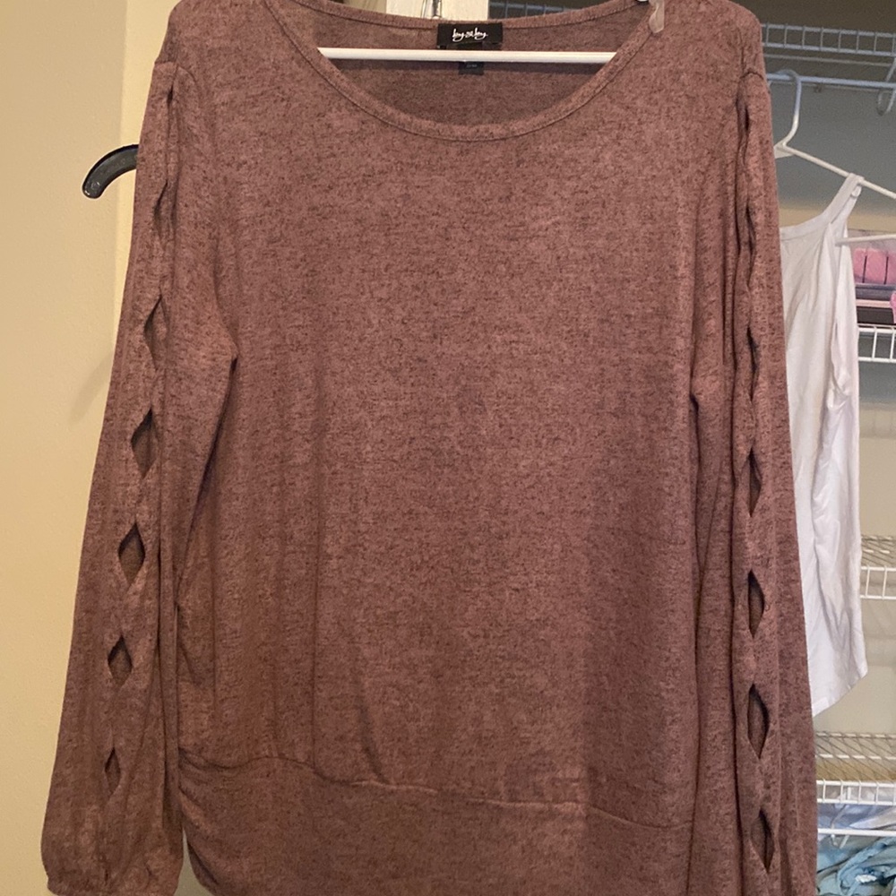Sweater with triangle arm cut outs size XL